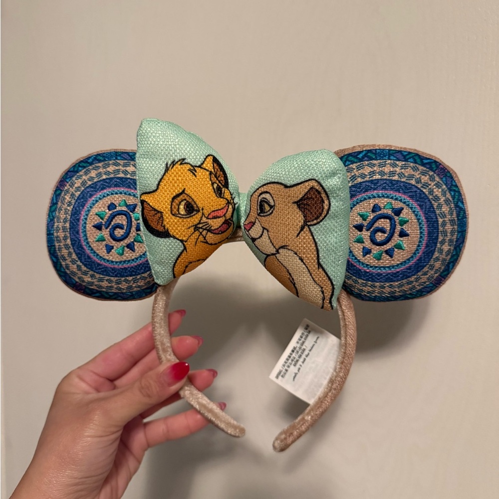 Disney Lion King Hairband with Blue and Green Bow